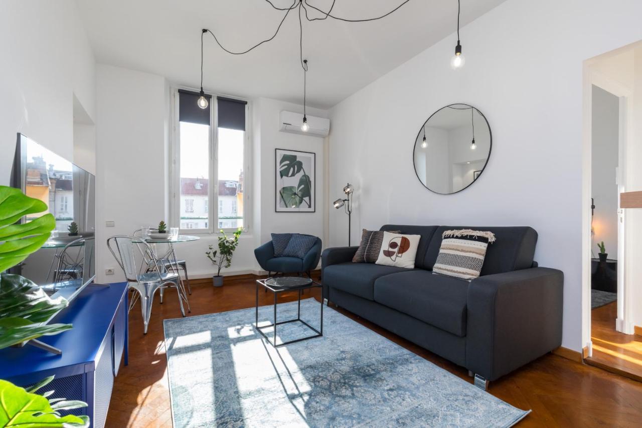7 Medecin - Place Massena - Central 2P - Lumineux - Climatise Nizza Exterior foto